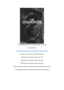 (DOWNLOAD) (PDF) The Syndicater (Dark Verse, #6) (EPUB, PDF, MOBI) by RuNyx