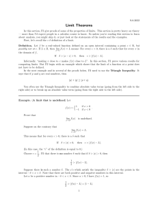 Limit Theorems: Epsilon-Delta Definition & Proofs