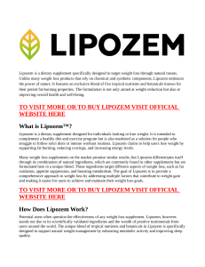 Lipozem TOP RATED Reviews Genuine Expense