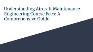 Aircraft Maintenance Engineering Course Fees Guide