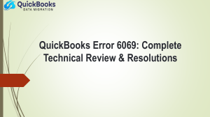 QuickBooks Error 6069 – How to Identify and Resolve It Quickly