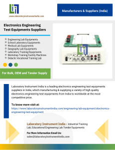 Electronics Engineering Test Equipments Suppliers