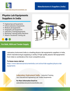 Physics Lab Equipments Suppliers in India