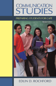 COMMUNICATION STUDIES Preparing students for CAPE-1 (1)