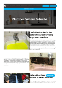 Plumber Eastern Suburbs