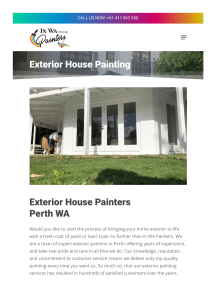 Exterior House Painters Perth