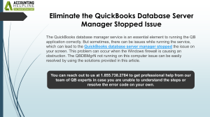 Easy solutions to fix QuickBooks Database Server Manager Stopped Issue