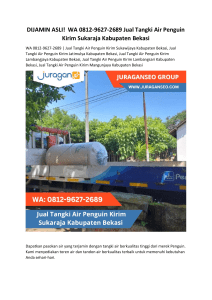 5. DIJAMIN ASLI!  WA 0812-9627-2689 Jual Tangki Air Penguin Kirim Sukaraja Kabupaten Bekasi