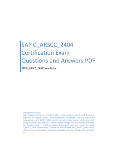 SAP C_ARSCC_2404 Certification Exam Questions and Answers PDF