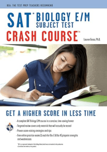 THE BOOK SAT Subject Test Biology E M Crash Course SAT PSAT ACT College Admission Prep 