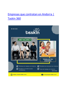 Empresas que contratan en Andorra  Taskin 360