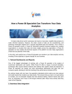 How a Power BI Specialist Can Transform Your Data Analytics