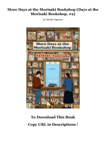 (Read) More Days at the Morisaki Bookshop (Days at the Morisaki Bookshop, #2) As EPUB *Author : Satoshi Yagisawa