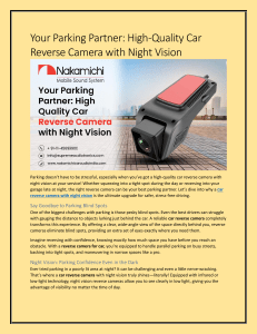 Your Parking Partner High-Quality Car Reverse Camera with Night Vision