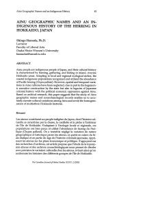 Ainu Geographic Names and an Indigenous History of the Herring in Hokkaido, Japan (2015)