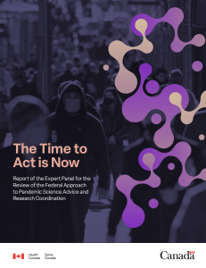 Health Canada: The Time to Act is Now - Pandemic Science Advice and Research Coordination (2024)