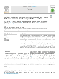 Impact Canada: Analysis of factors associated with timely routine childhood vaccination in Canada during the COVID-19 pandemic (2024)