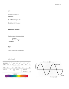 Thermodynamics & EM Radiation Lecture Notes