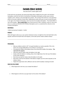 Coriolis Effect Activity