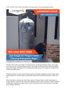 YUK!  WA 0812-9627-2689 Jual Tangki Air Penguin Kirim Cibinong Kabupaten Bogor