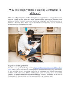 Why Hire Highly Rated Plumbing Contractors in Milltown