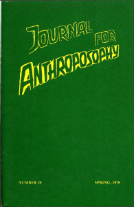 Journal for Anthroposophy | Education Special Issue (No. 29, Spring 1979)