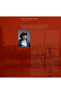 Raven Creation Story (Tahltan First Nation, Canada) as told by Rosie Dennis (1999)