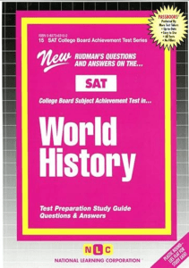 THE BOOK WORLD HISTORY SAT Subject Test Series  Passbooks  COLLEGE BOARD SAT SUBJECT TEST 