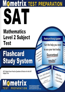 SAT Mathematics Level 2 Subject Test Flashcard Study System SAT Subject Exam Practice 