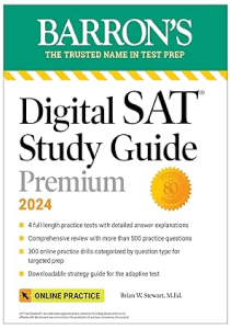 READING Digital SAT Study Guide Premium 2024 4 Practice Tests  Comprehensive Review  Online 