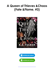 (Download) A Queen of Thieves & Chaos (Fate & Flame, #3) By K.A. Tucker