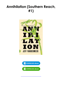 Read EPUB PDF Annihilation Southern Reach  1 Full Page