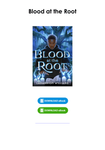 Download (pdf) Book Blood at the Root By LaDarrion Williams