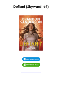 (Read) Defiant (Skyward, #4) By Brandon Sanderson