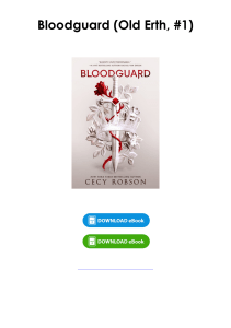 Download PDF EPUB Bloodguard Old Erth  1 Full Access