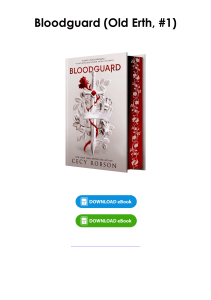 Download PDF BOOK Bloodguard Old Erth  1 Free Read