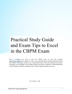 Practical Study Guide and Exam Tips to Excel in the CBPM Exam