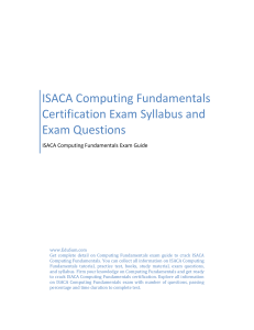 ISACA Computing Fundamentals Certification Exam Syllabus and Exam Questions