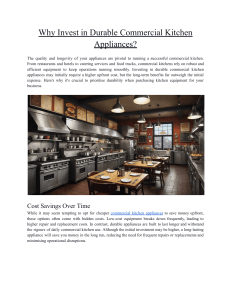 Why Invest in Durable Commercial Kitchen Appliances