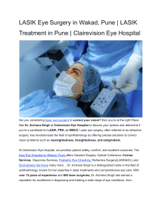 LASIK Eye Surgery in Wakad, Pune | Clairevision Eye Hospital