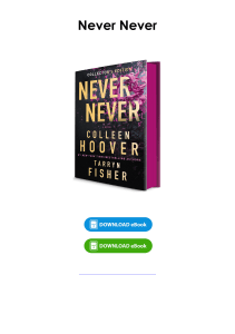 Download (pdf) Book Never Never By Colleen Hoover