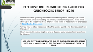 An easy method to resolve QuickBooks Error Code 15240