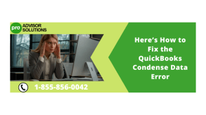 How to Resolve QuickBooks Condense Data Error Effectively