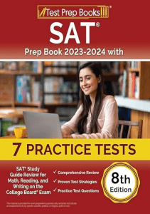 READING SAT Prep Book 2023 2024 with 7 Practice Tests SAT Study Guide Review for Math Reading 