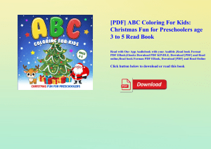 [PDF] ABC Coloring For Kids Christmas Fun for Preschoolers age 3 to 5 Read Book