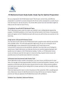 FE Mechanical Exam Study Guide Study Tips for Optimal Preparation