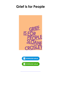 (Read) Grief Is for People By Sloane Crosley