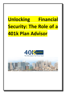 Unlocking Financial Security - The Role of a 401k Plan Advisor