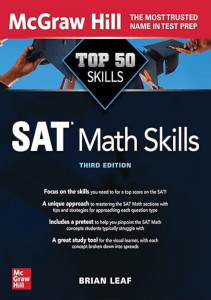 Top 50 SAT Math Skills Third Edition Top 50 Skills 