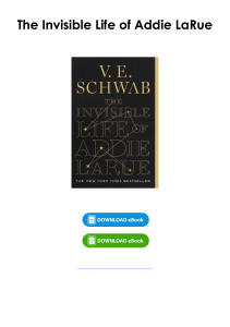 Download (pdf) Book The Invisible Life of Addie LaRue By Victoria E. Schwab